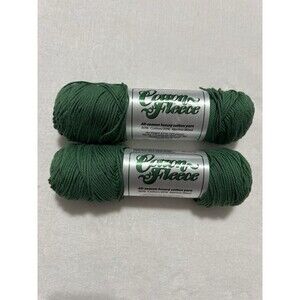 Brown Sheep Cotton Fleece Yarn CW 470 Holly Green 2 Skeins Merino Wool Luxury